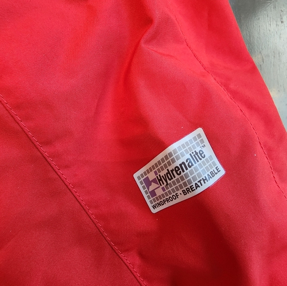 The North Face Women's Windbreaker Sz XL Red Hydrenalite Windproof Rain Hooded - Picture 6 of 7